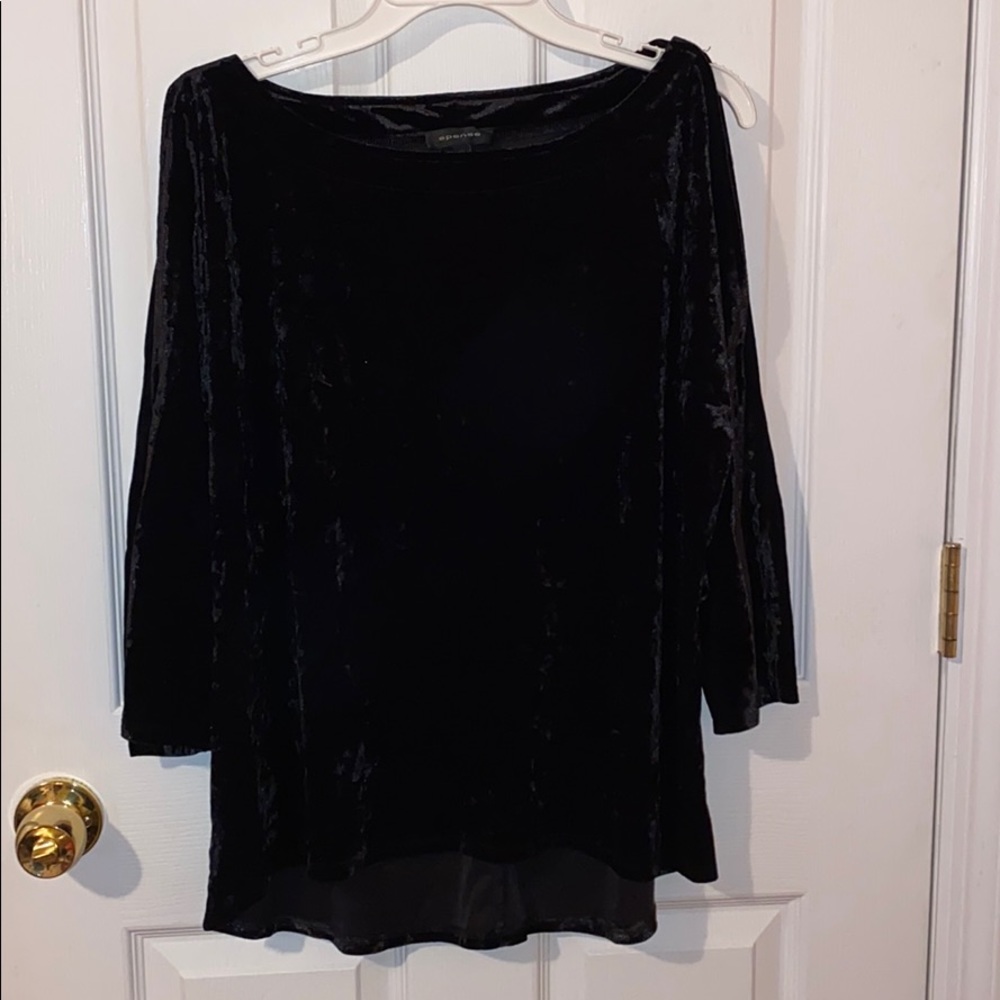 XL Black Crushed Velvet shirt